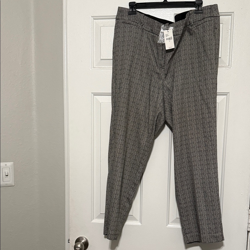 Lane Bryant Stylish Gray Herringbone pants